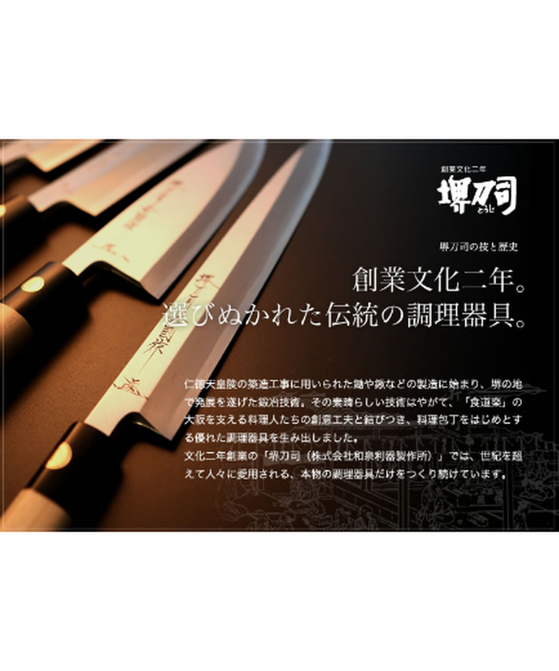 堺刀司 本職用牛刀210mm