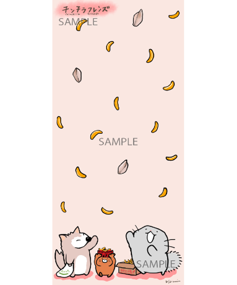 あさみん チンチラフレンズ スマホ壁紙２枚セット データ販売 Charec