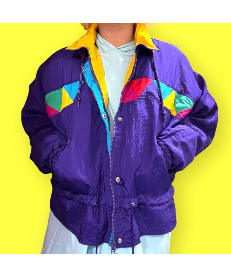 美しい GREAT パッチワーク 切り替え ナイロンジャケット CAVALIER