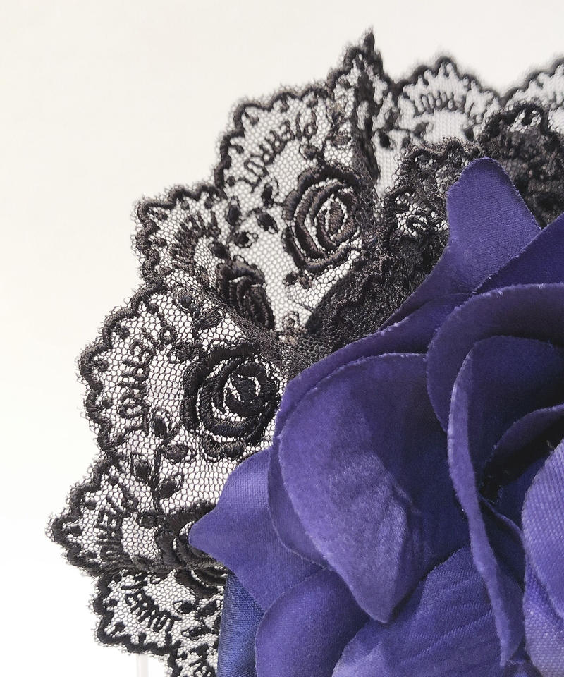 Atelier Pierrot 薔薇レースカチューシャ 黒 青薔薇 Chou Chou