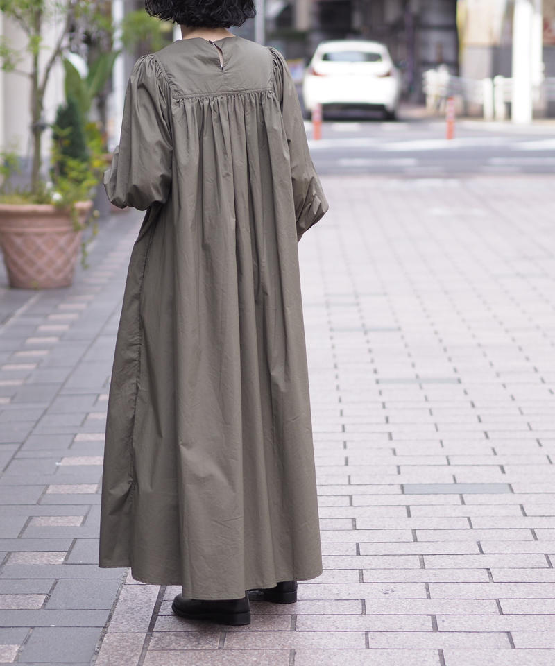 Universal Tissu ナチュラルタイプライター クラシックギャザーワンピース Ut2