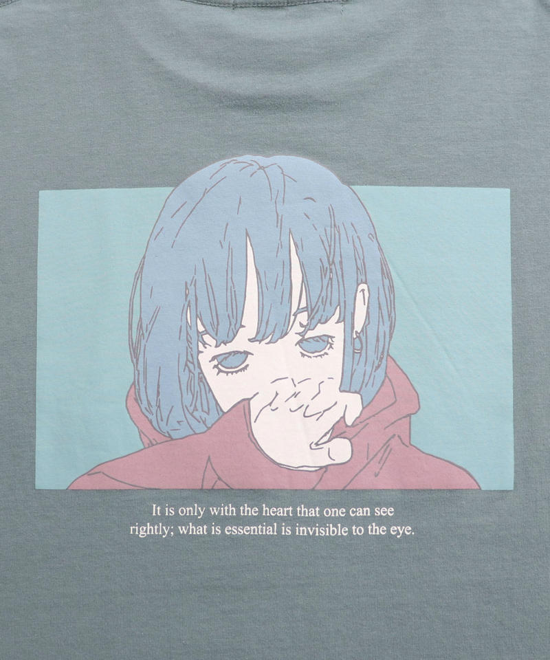 ガールズイラストビッグシルエットロンt ミント2 Confirm コンファーム