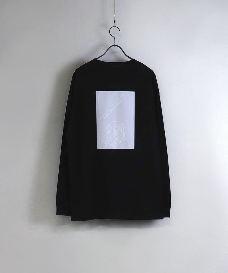 ガールズイラストビッグシルエットロンt ブラック Confirm コンファーム