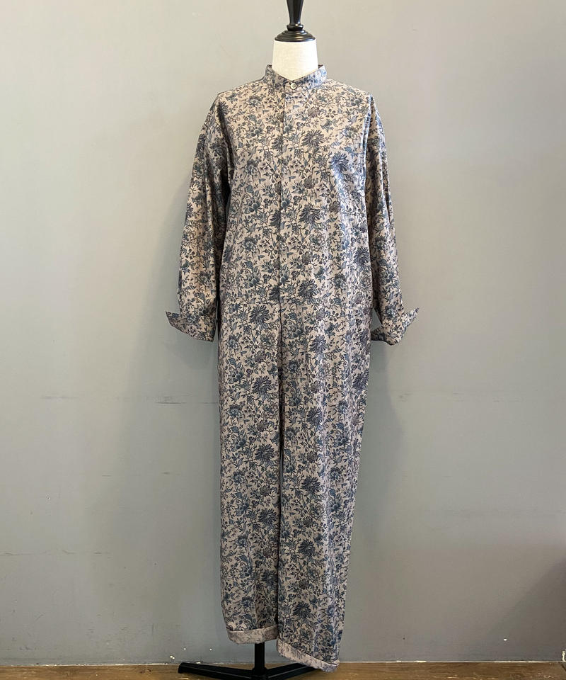 Women Honnete オネット Band Collar L S Jumpsuit リ