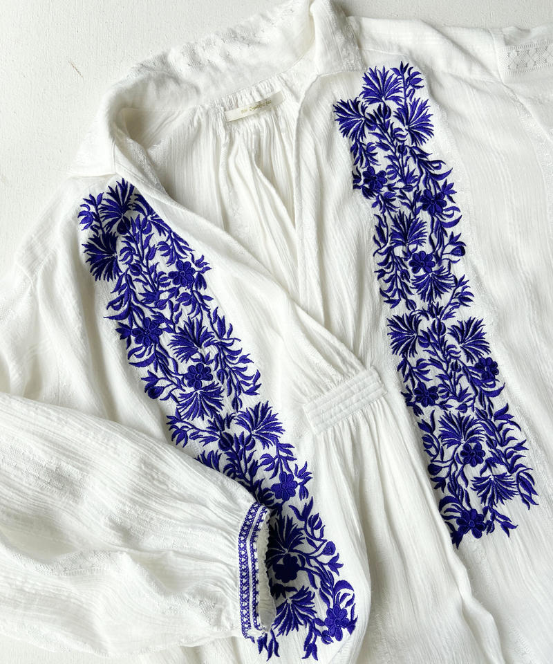 Sale Women Ne Quittez Pas ヌキテパ 刺繍ワンピース オフホワ