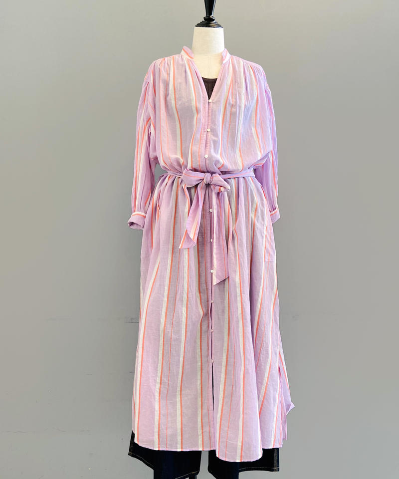 Women Ne Quittez Pas ヌキテパ コットンボイルストライプ前開きワンピース