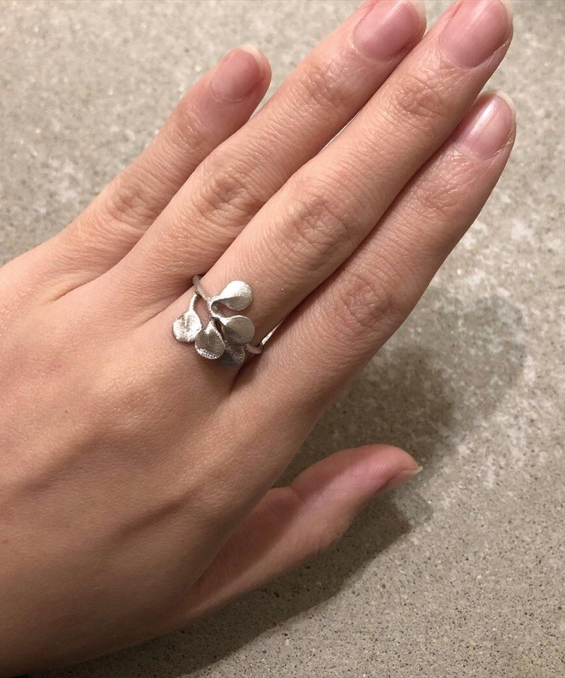 Satela 丸い葉っぱ リング R Mah 01b デコレイトミーwebshop