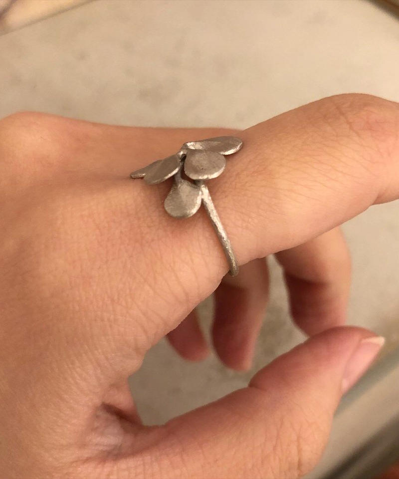 Satela 丸い葉っぱ リング R Mah 01b デコレイトミーwebshop