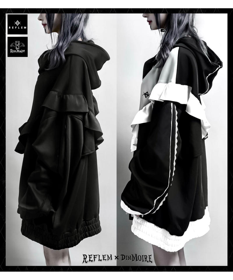 未使用品 DimMoire ハイネックBIGパーカー Black ディムモアール