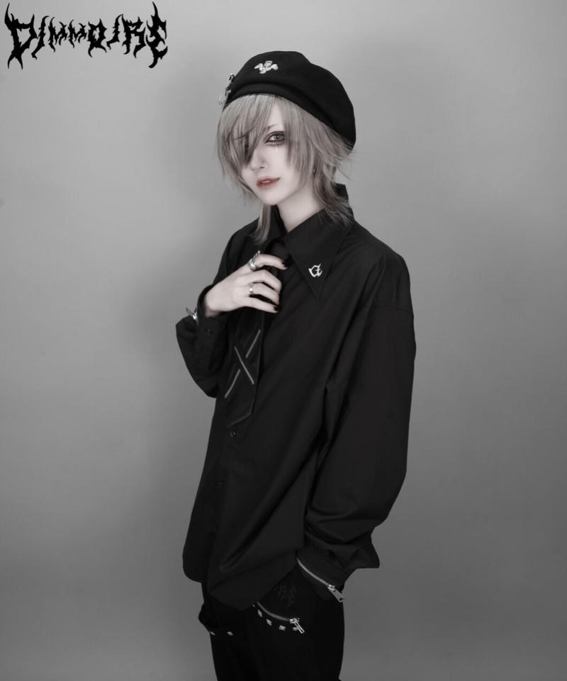 Dimmoire ZIPシャツ【White】