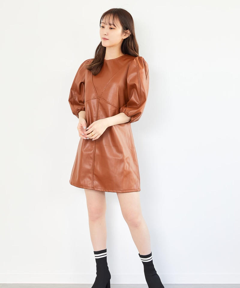 レザーミニワンピース Dimple