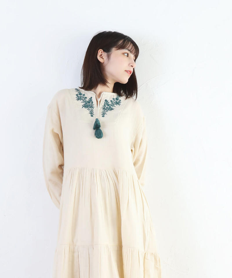 Free Size良質ツハル 刺繍ティアードワンピース キナリ ロングワンピース ワンピースfree Size 11 7 Beta Extraslice Com