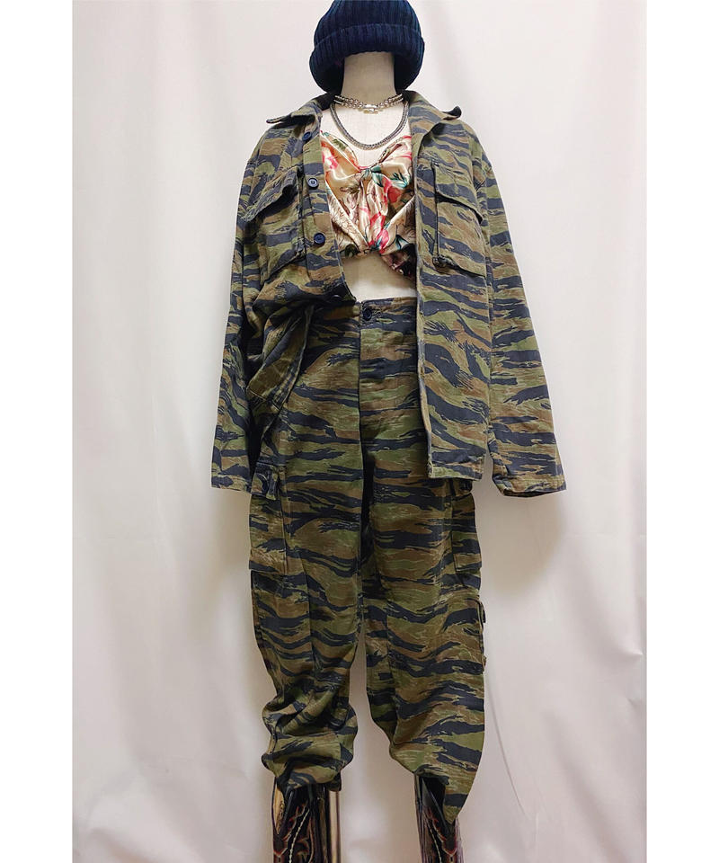 迷彩　タイガーカモ　カモ　セットアップ lafayette お買い得品 唾奇着用 セットアップ タイガーカモ 迷彩