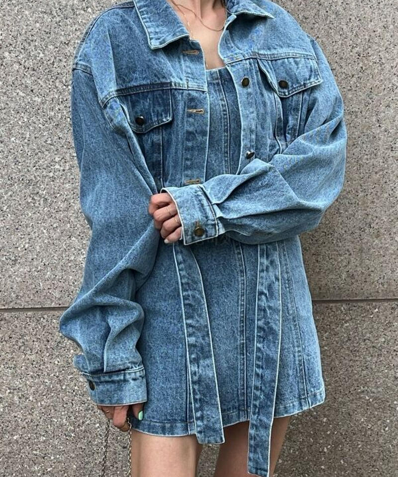 デニムジャケット ワンピース Set Eyarn デニムジャケット ワンピース Set Eyarn
