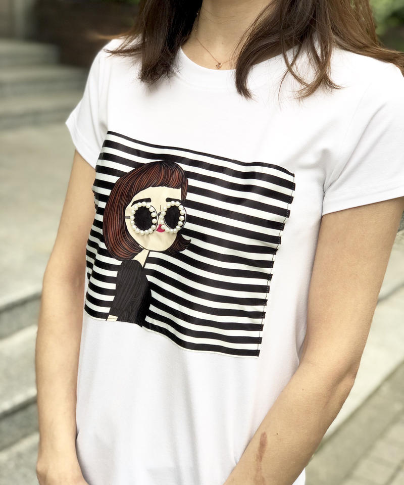 送料込み パールサングラス ガール Tシャツ Farge