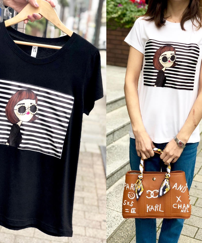 送料込み パールサングラス ガール Tシャツ Farge