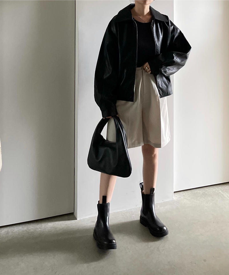 leather blouson/2colors | F A S H I R U