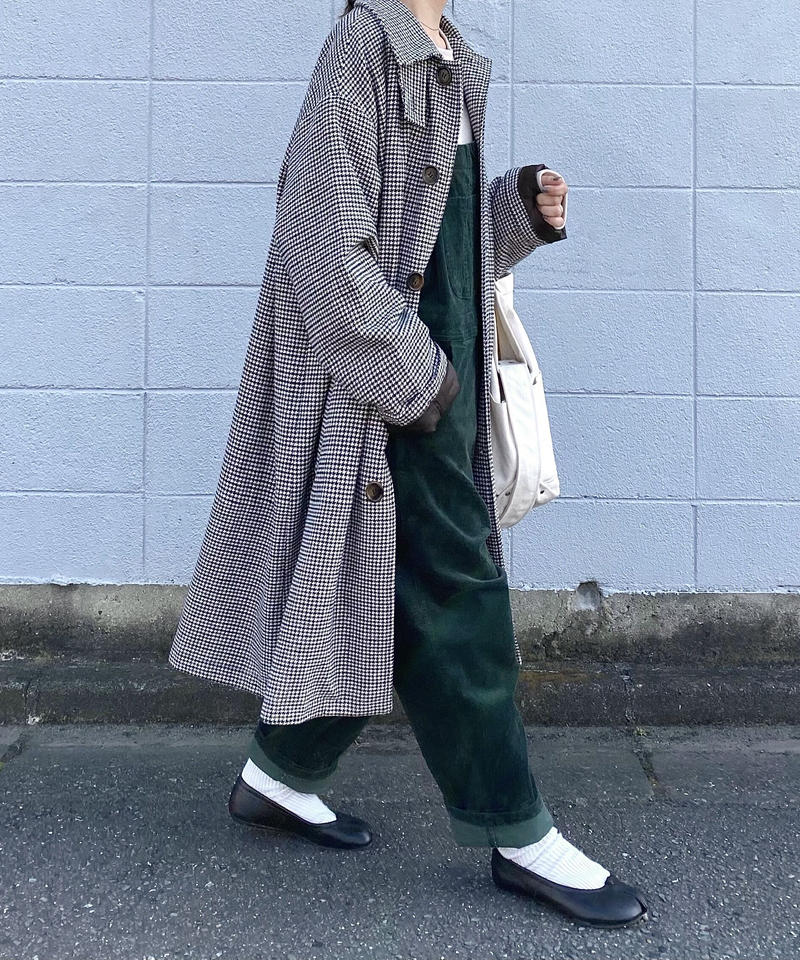 fashiru ウール混合 チェックコート Fashiru チェックウールコート