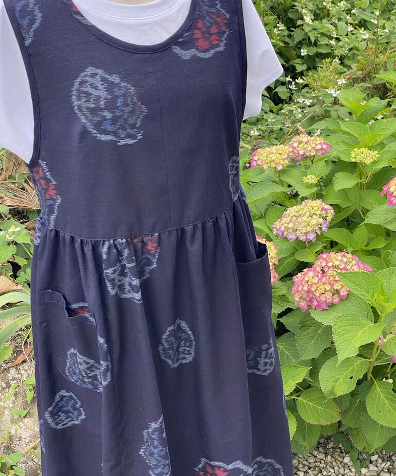 着物リメイクパターン エプロンドレス 縫い代付き 作り方付き アトリエmugiオンライン