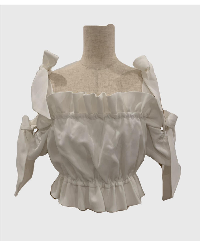 ショルダーダブルリボントップス Shoulder DoubleRibbon Tops | FI...