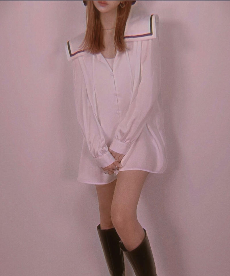 セーラーカラーブラウス / Sailor collar Blouse | FICTION TO...