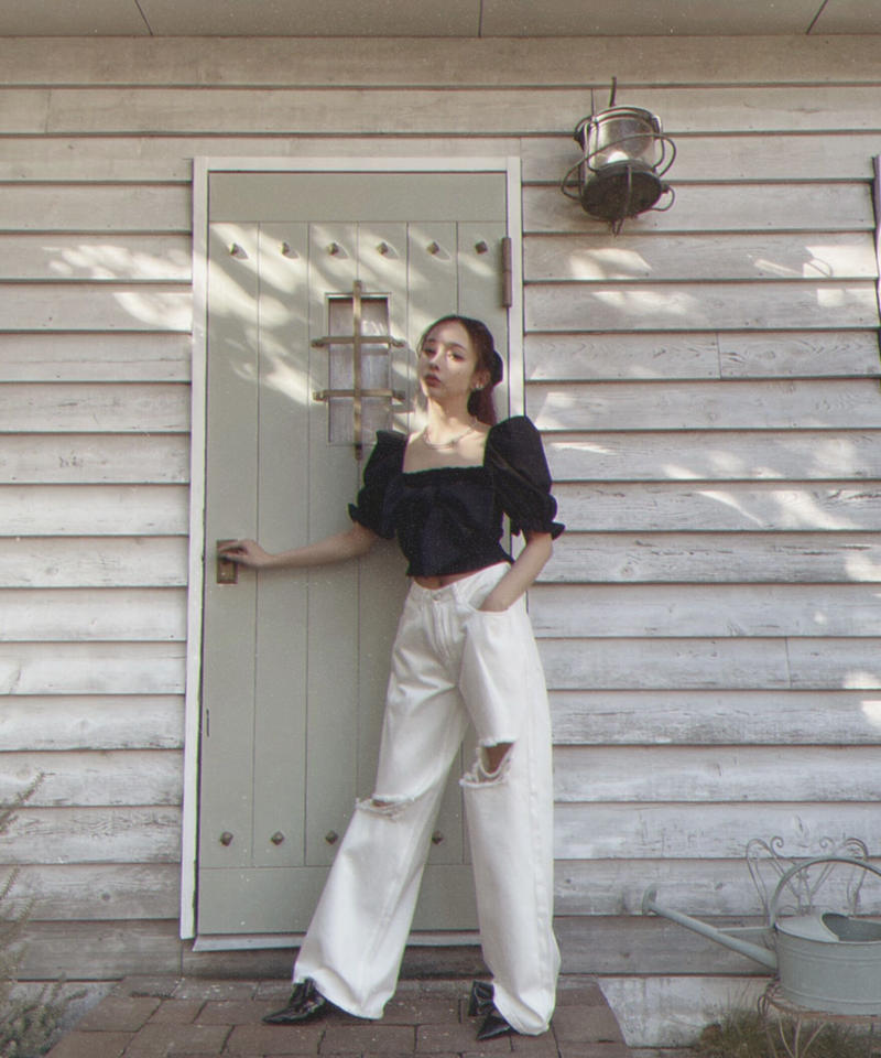 FICTION TOKYO ショルダーダブルリボントップス | legaleagle.co.nz