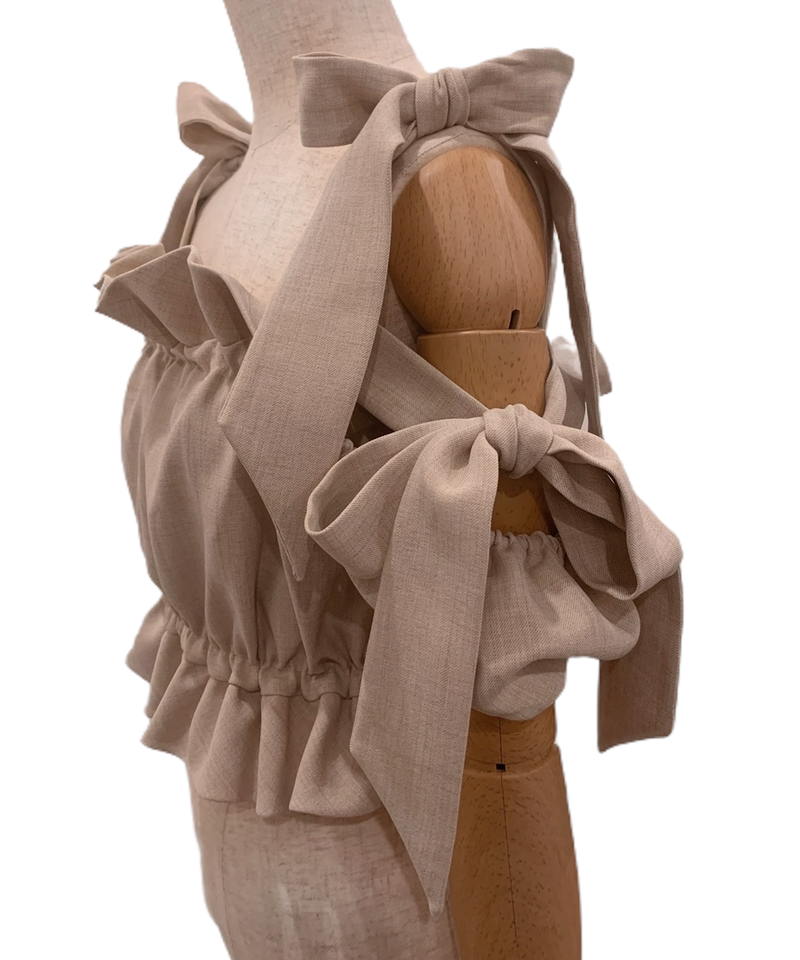 ショルダーダブルリボントップス Shoulder DoubleRibbon Tops | FI...