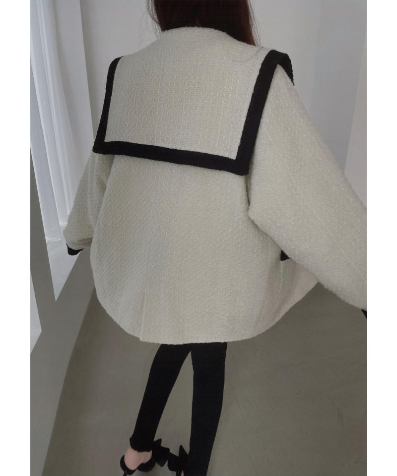 半価通販 - fiction tokyo セーラーツイードジャケット - 通販