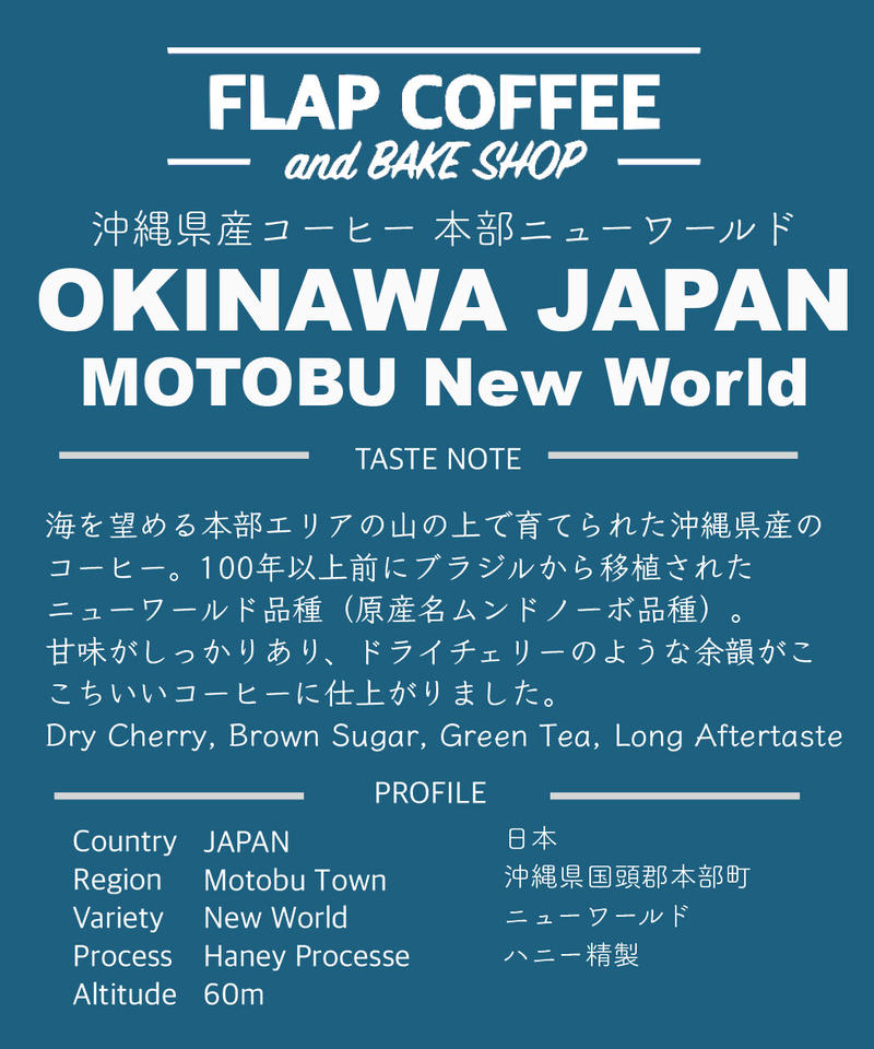 100g 沖縄県産コーヒー本部ニューワールド Flap Coffee オンラインショップ