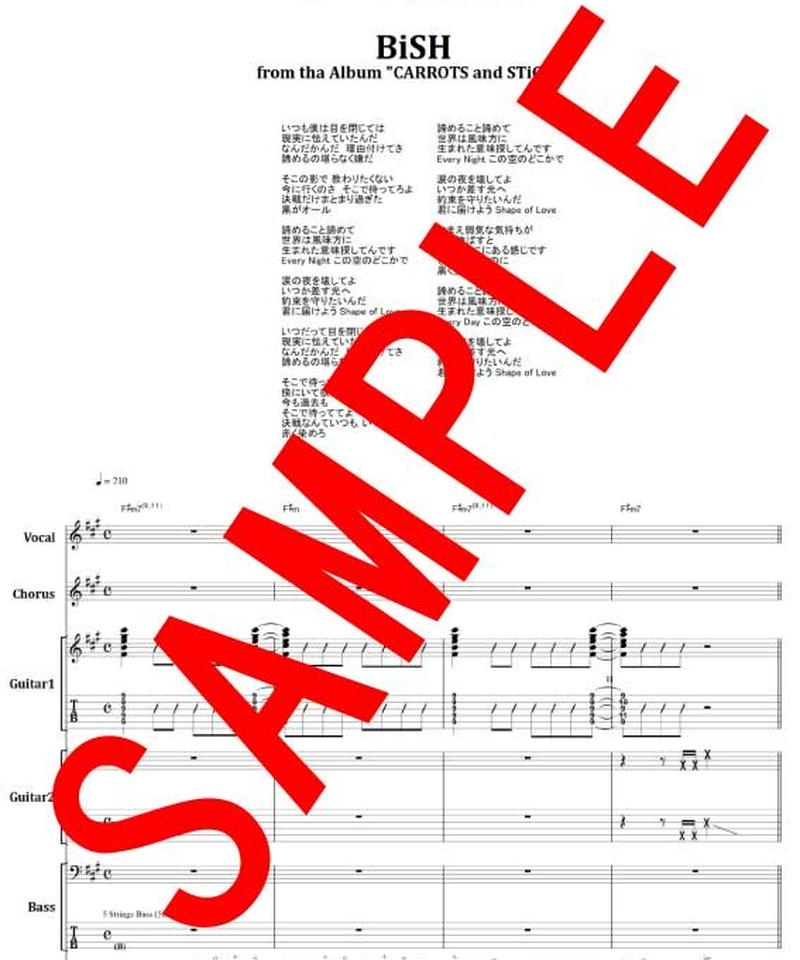BiSH ALL YOU NEED is BAND SCORE!! 楽譜 