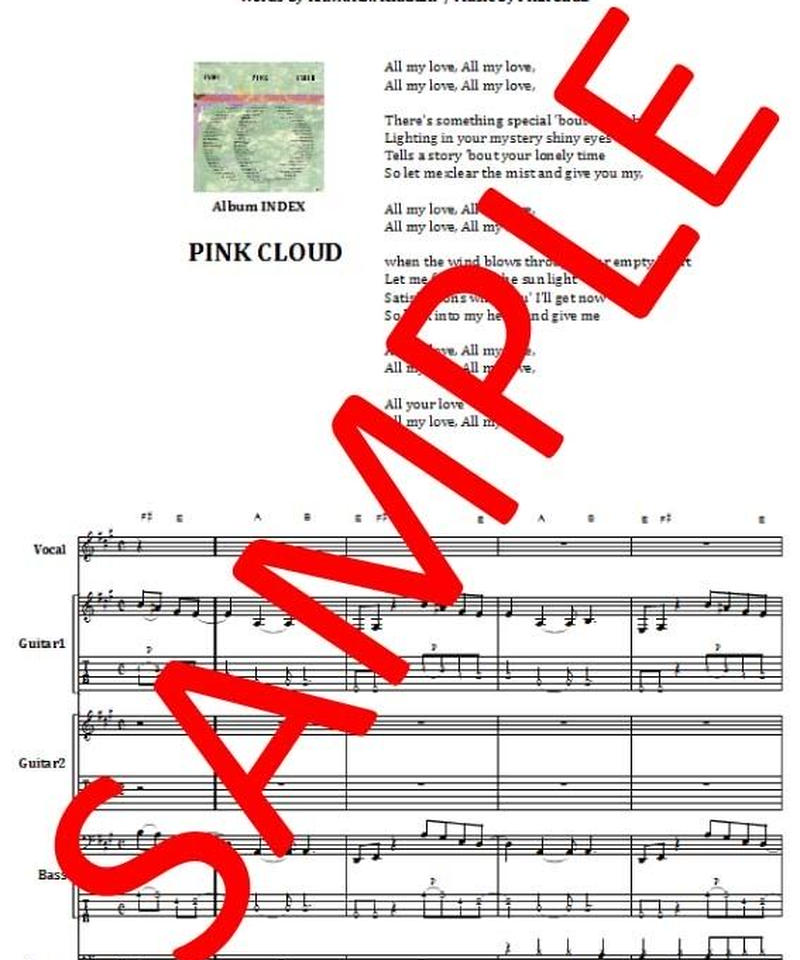 PINK CLOUD バンドスコア INDEX全曲集 Charのインタビュー、全曲
