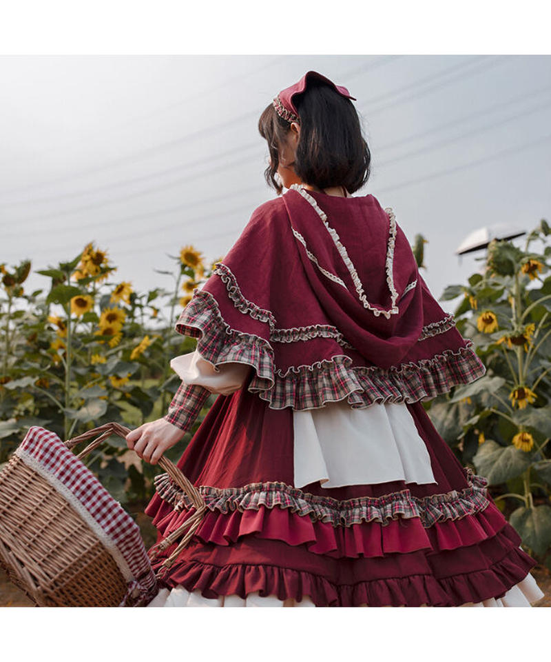 赤ずきん ワンピース ケープ セット Girlism