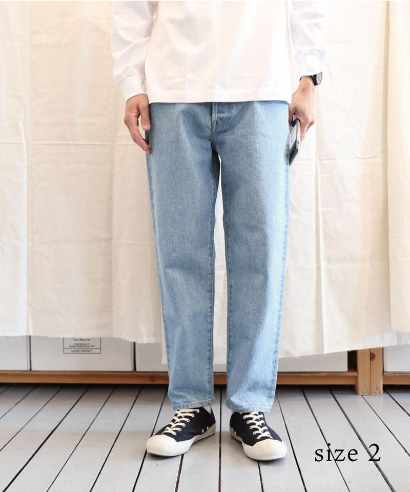 ウォッシュ HATSKI / ルーズテーパードデニム / アイスブルー / サイズ ...