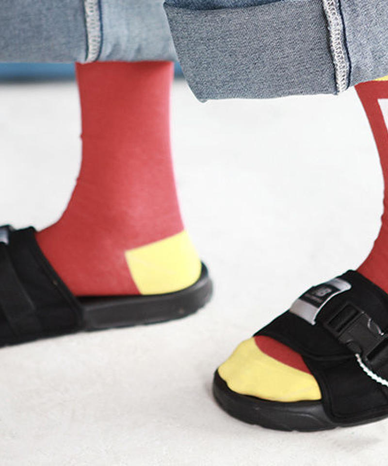 ポップイラストパターンデザインソックス 靴下 Tb Gugu