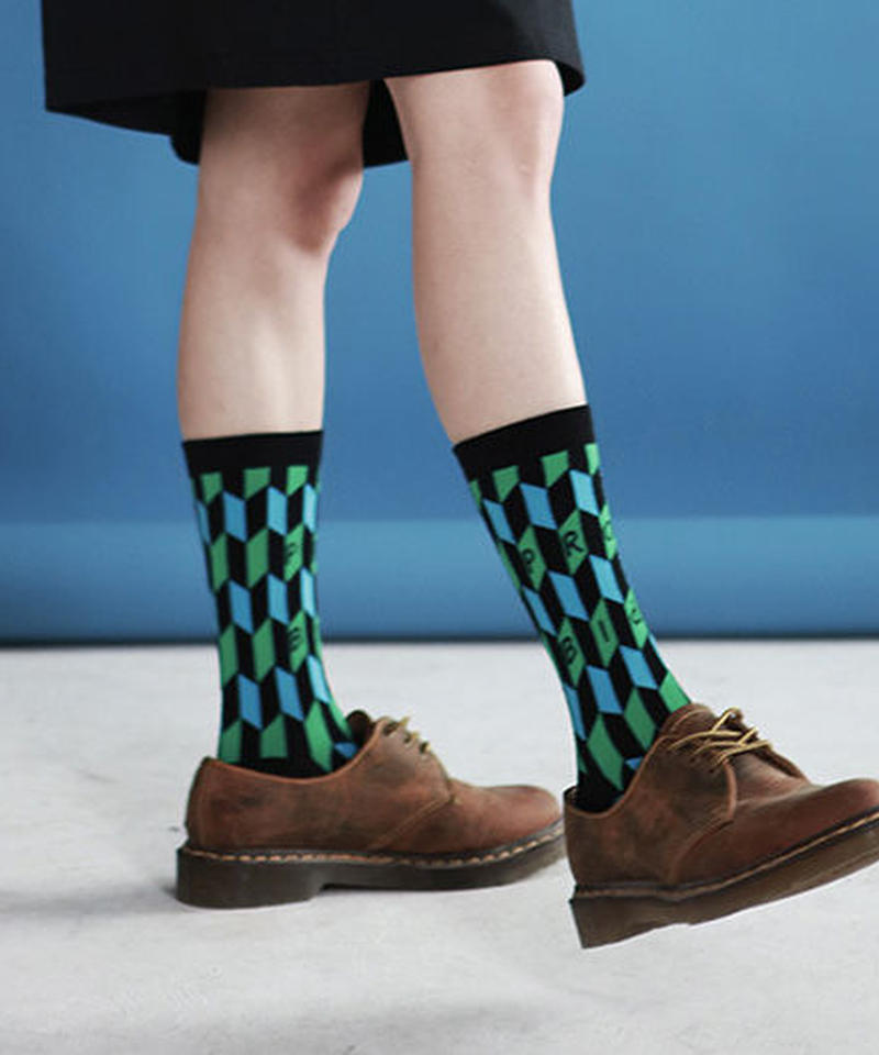 ポップイラストパターンデザインソックス 靴下 Tb Gugu