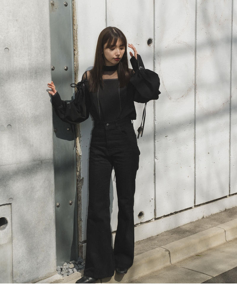 店内全品ポイント2倍!! Sheer Combination Stitch Blouse | tatihome.com