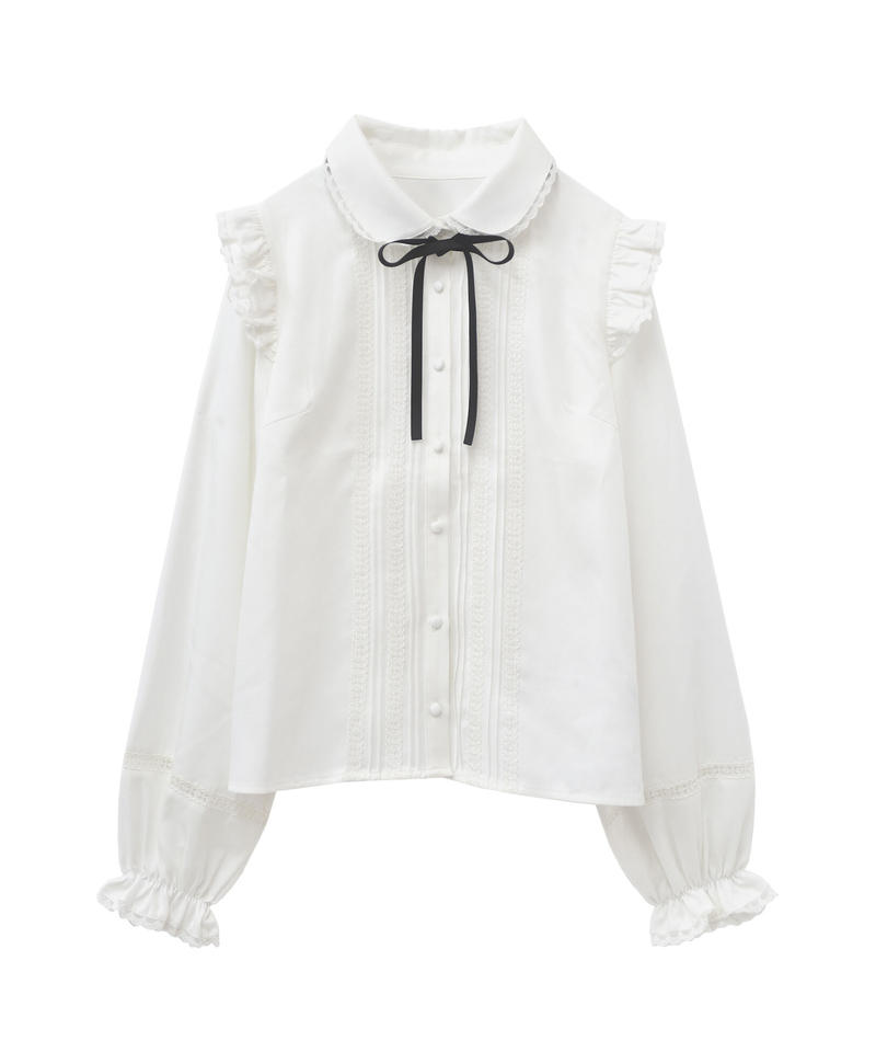 Hc211sh03 肩フリルブラウス Honeycinnamon