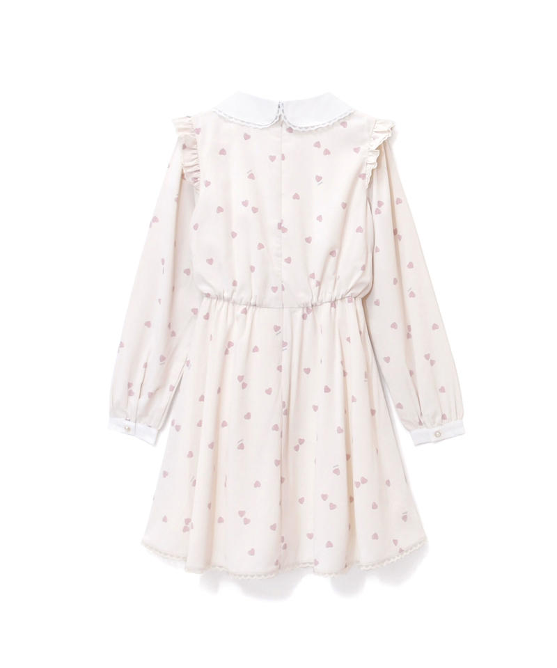 Hc213op04 ハートドットフリルワンピース Honeycinnamon