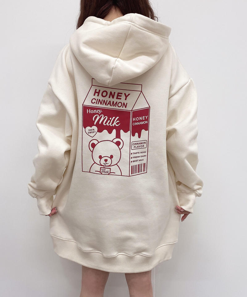 Hc211cs0115 Unisex Honey Milkパーカー Honeycinnamon