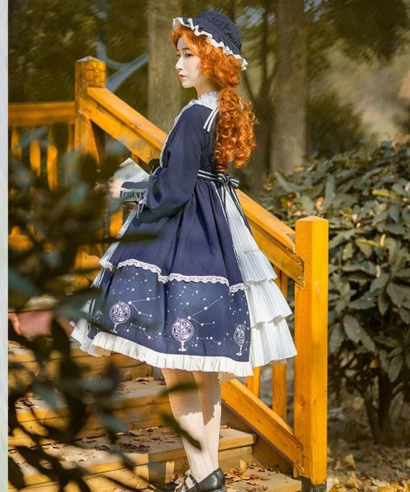 ギリシャ神話 占星と天文の女神ウラニアをテーマにしたロリィタドレス ワンピース L Lo80