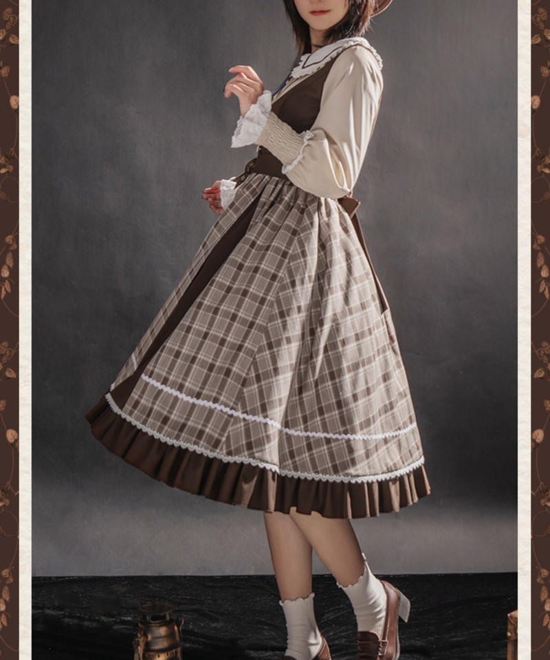 秋朝霜叶op クラシックロリィタ ワンピース L Lo252 Roses On The