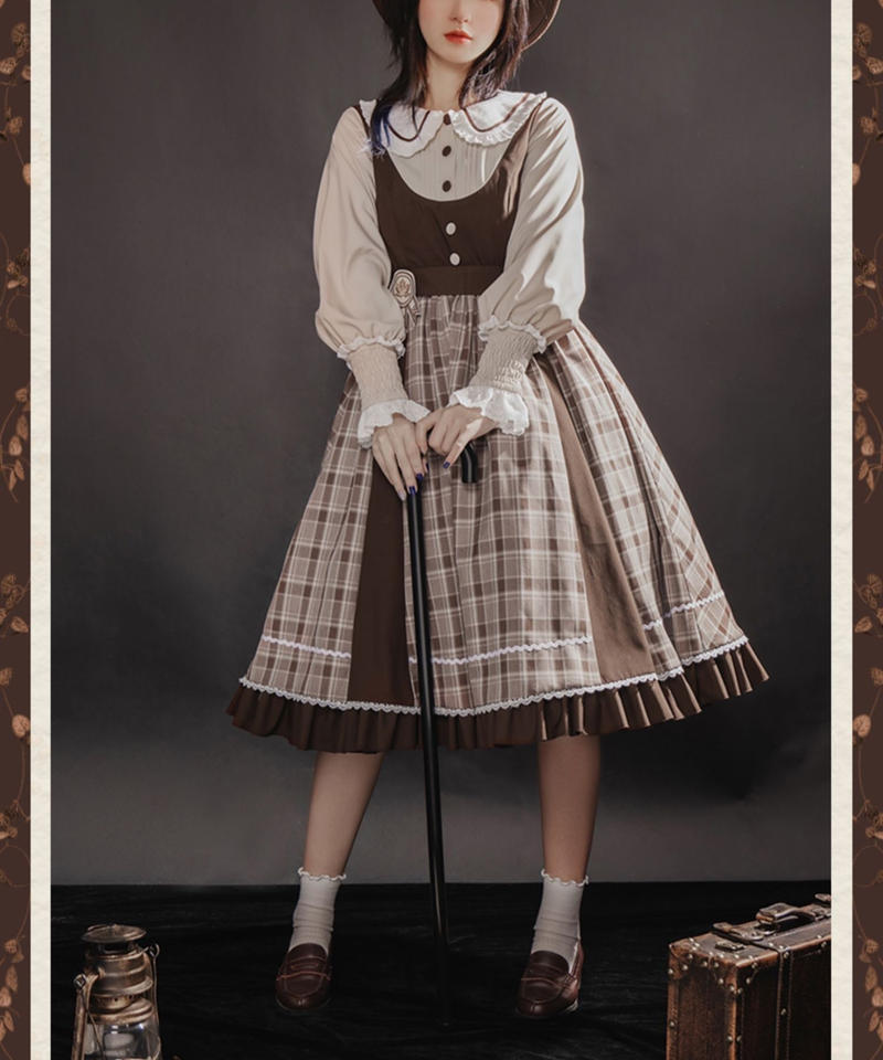 秋朝霜叶op クラシックロリィタ ワンピース L Lo252 Roses On The