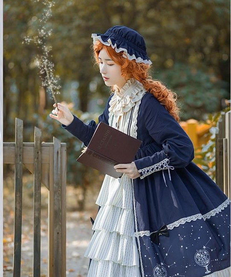 ギリシャ神話 占星と天文の女神ウラニアをテーマにしたロリィタドレス ワンピース L Lo80