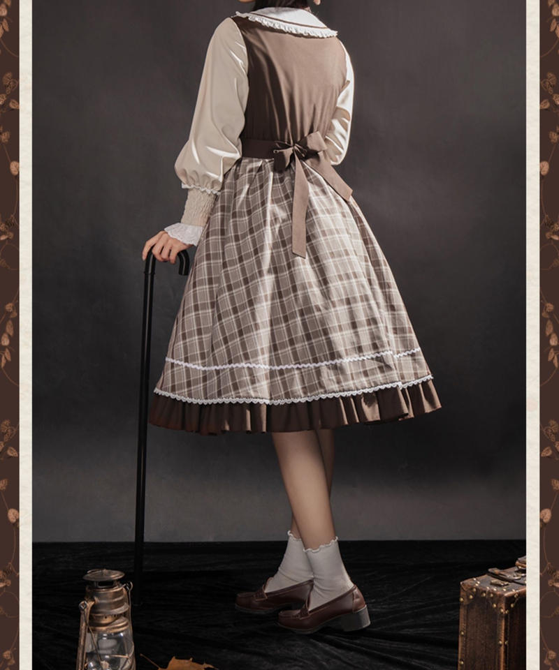 秋朝霜叶op クラシックロリィタ ワンピース L Lo252 Roses On The