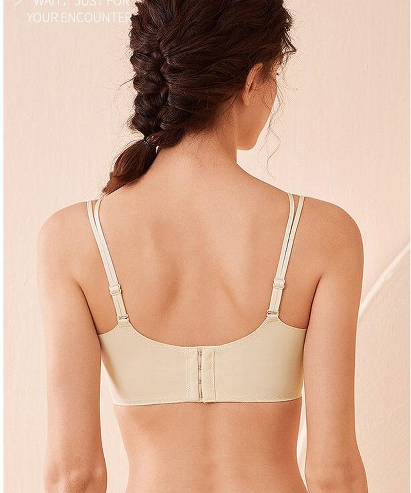 カップ ベージュ シームレス ノンワイヤー ブラ ショーツセット Br78 Ros