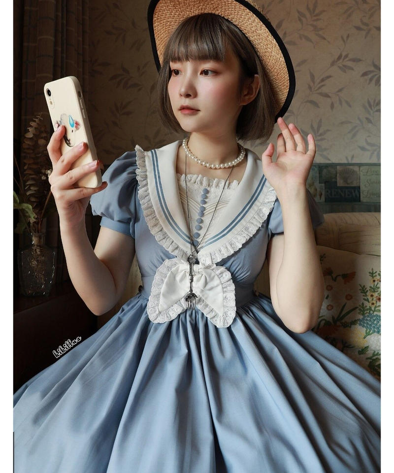 大人女性の 宇宙 ワンピース セーラー ひざ丈ワンピース Www Esasem Com