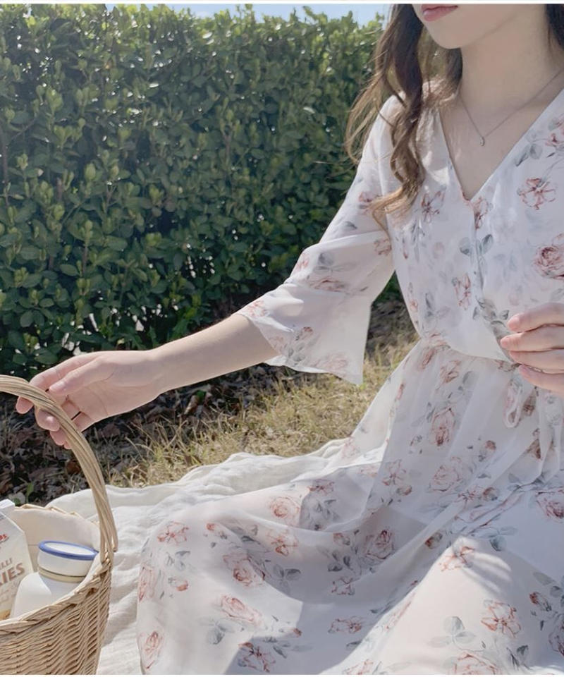 高質で安価 レースのシフォンの花のワンピースの女の超妖精は痩身を見せますs 1xl 特売 Villa Saintantoine Com