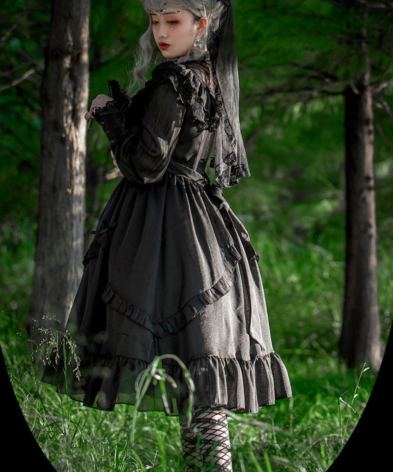 トランペット バッスル アウター甘ロリィタ ゴスロリータ ドレス 被風 Whirledpies Com