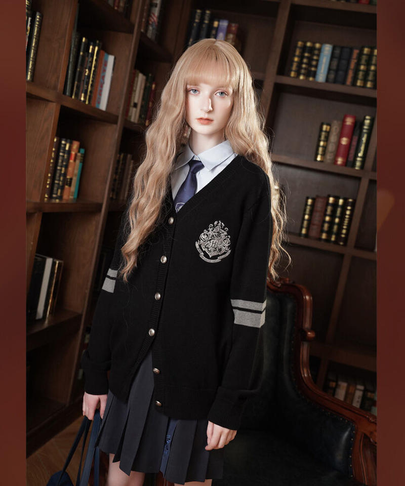 梗豆物语 ハリーポッター ホグワーツ寮別制服 ニットカーディガン Lo359 Rose