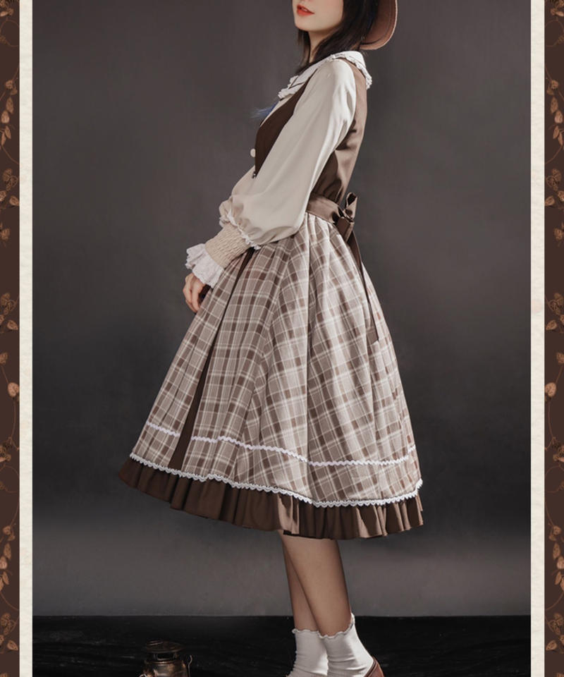 秋朝霜叶op クラシックロリィタ ワンピース L Lo252 Roses On The